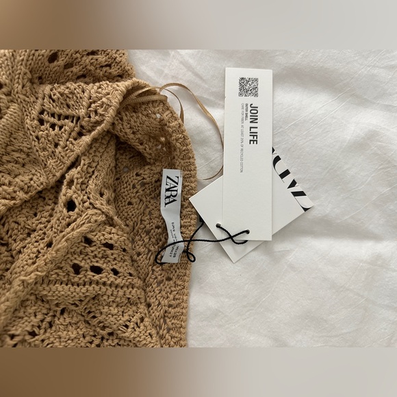 Zara Crochet Halter Neck Tie Top - Picture 5 of 6